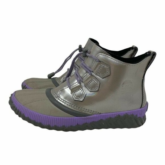 Sorel Out N About Ankle Duck Boots Metallic 5 - Picture 6 of 9